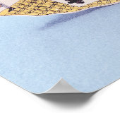 Bord met een trompe l'oeil poster (Hoek)