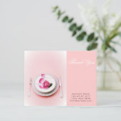 bord met elegante vorkmessen Catering, persoonlijk Briefkaart (Staand voorkant)