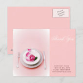 bord met elegante vorkmessen Catering, persoonlijk Briefkaart (Voorkant / Achterkant)