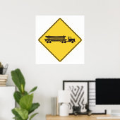 Bord met houttransportwagens poster (Thuiskantoor)