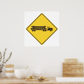 Bord met houttransportwagens poster (Keuken)