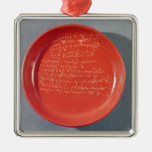 Bord met Keltische tekst, 1e tot 2e eeuw Metalen Ornament