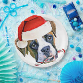 Bord met kerstboxer (Feest)