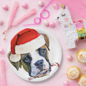 Bord met kerstboxer (Feest)