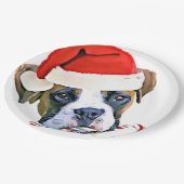 Bord met kerstboxer (Gekanteld)