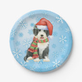 Bord met kerstcadeau voor Collie Paper (Voorkant)