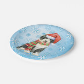 Bord met kerstcadeau voor Collie Paper (Gekanteld)