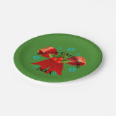 Bord met kerstfeest (Rood kerstlint) (Gekanteld)