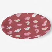 Bord met kerstkoekjes rood papier (Gekanteld)