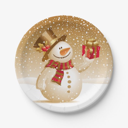 Bord met Kerstmis Snowman (Voorkant)