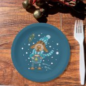 Bord met kerstpop-upblauw papier