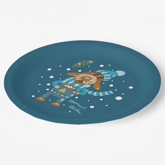 Bord met kerstpop-upblauw papier (Gekanteld)