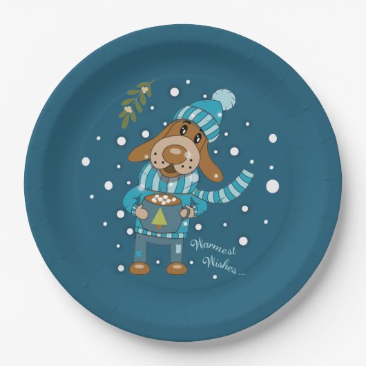 Bord met kerstpop-upblauw papier (Voorkant)