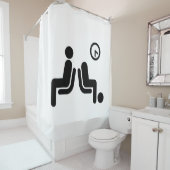 bord met lange wachttijden douchegordijn (In situ)