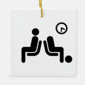 bord met lange wachttijden keramisch ornament (Voorkant)