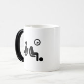 bord met lange wachttijden magische mok (Voorkant links)