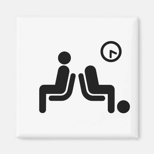 bord met lange wachttijden magneet (Voorkant)