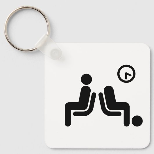 bord met lange wachttijden sleutelhanger (Voorkant)