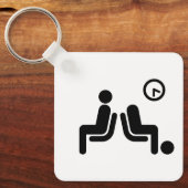 bord met lange wachttijden sleutelhanger (Voorkant)