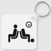 bord met lange wachttijden sleutelhanger (Achterkant)