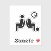 bord met lange wachttijden sticker (Vel)