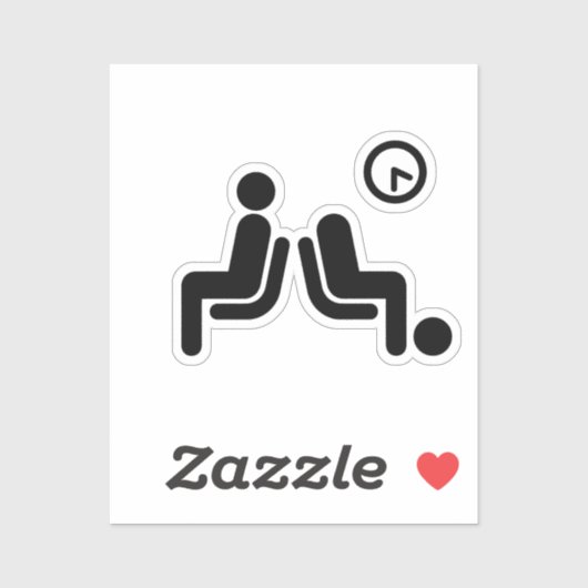 bord met lange wachttijden sticker (Vel)