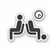 bord met lange wachttijden sticker (Voorkant)