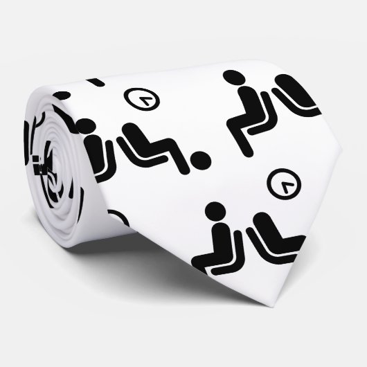 bord met lange wachttijden stropdas (Opgerold)