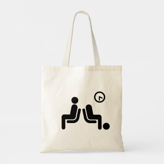 bord met lange wachttijden tote bag (Achterkant)