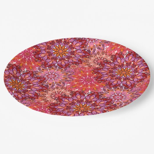 Bord met Mandala Floral Pattern Print (Gekanteld)