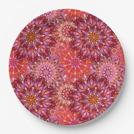 Bord met Mandala Floral Pattern Print (Voorkant)