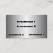 Bord met Metal Diamond Professional Visitekaartjes (Achterkant)