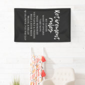 Bord met pensioenregels spandoek (Insitu)
