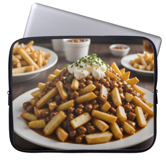Bord met Poutine Laptop Sleeve (Voorkant)