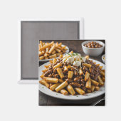 Bord met Poutine Magneet (Voorkant / Achterkant)