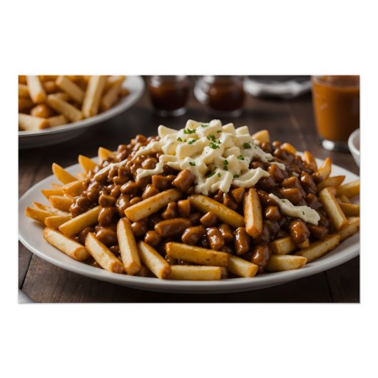 Bord met Poutine Perfect Poster (Voorkant)