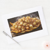 Bord met Poutine Rechthoekige Sticker (Envelop)