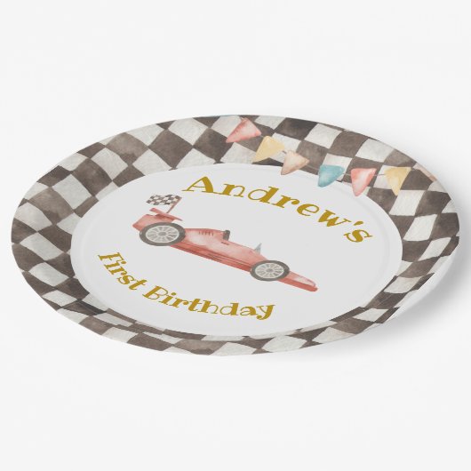 Bord met racewagen op jaarbasis (Gekanteld)