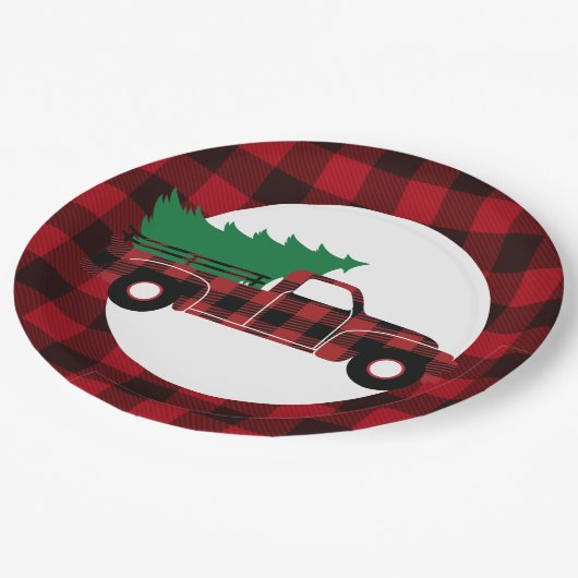 Bord met Red Buffalo Pset-kerstkarton (Gekanteld)