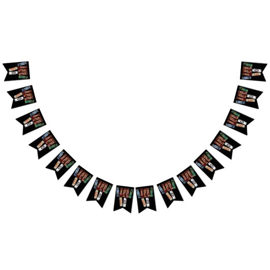 bord met roestvrij rijbewijs 60e verjaardag vlaggetjes (Alle)