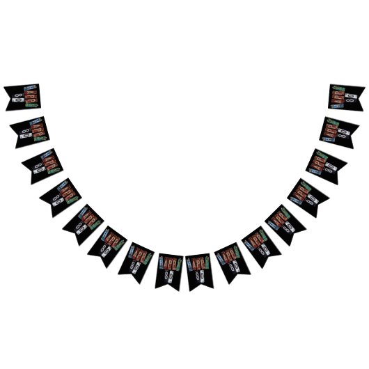 bord met roestvrij rijbewijs 80e verjaardag vlaggetjes (Alle)