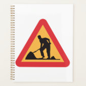 Bord met tekst 'Wegwerkzaamheden Vooruit' Construc Planner (Voorkant)