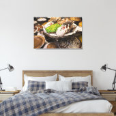Bord met verse kerstkoekjes canvas afdruk (Insitu (Slaapkamer))