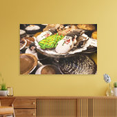 Bord met verse kerstkoekjes canvas afdruk (Insitu (Woonkamer))
