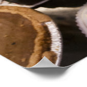 Bord met verse kerstkoekjes poster (Hoek)