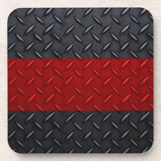Bord met vuursteentje Thin Red Line Diamond Onderzetter (Voorkant)