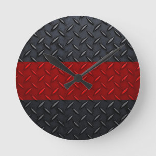 Bord met vuursteentje Thin Red Line Diamond Ronde Klok