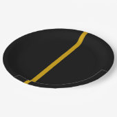 Bord met zwarte en goudstreep (Gekanteld)