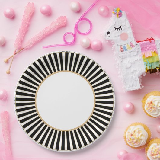 Bord met zwarte en witte streep (Feest)