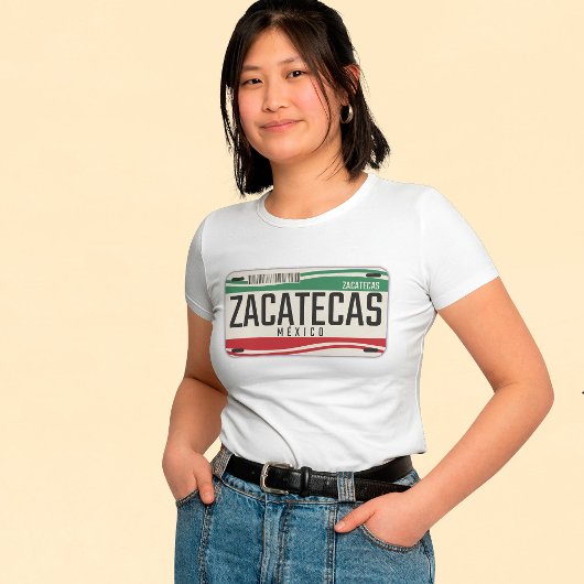 BORD MEXICO ZACATECAS CITY LISENCE T-SHIRT